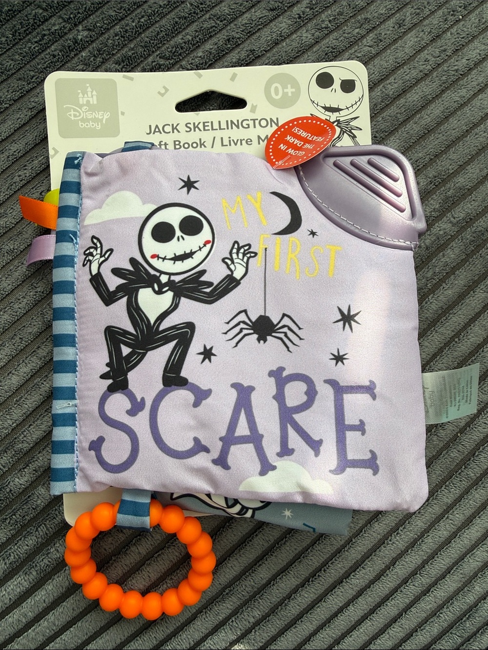 Disney Jack Skellington Lavender 'My First Scare' Soft Book (BRAND NEW)
